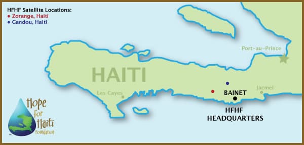 HFHF_Map Our locations in Haiti